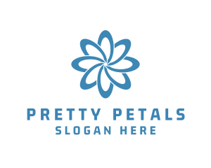 Blue Flower Rings logo design