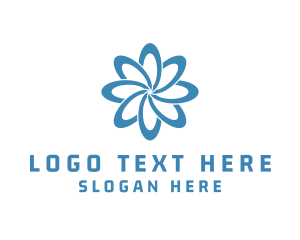 Yellow Flower - Blue Flower Rings logo design