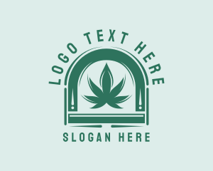 Thc - Herbal Marijuana Leaf logo design