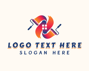 Contractor - House Paint Roller logo design