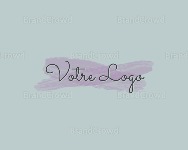 Feminine Watercolor Wordmark Logo