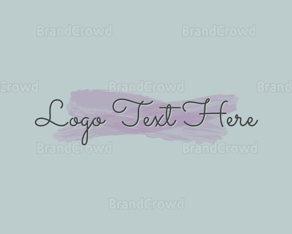 Feminine Watercolor Wordmark Logo