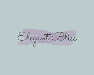 Feminine Watercolor Wordmark Logo