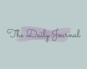 Journal - Feminine Watercolor Wordmark logo design