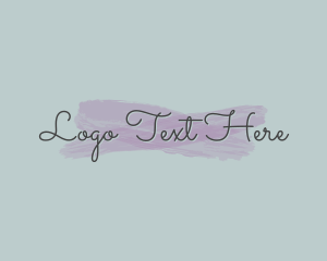 Lingerie - Feminine Watercolor Wordmark logo design