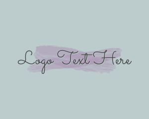 Feminine Watercolor Wordmark Logo