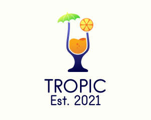 Tropical Orange Juice  logo design