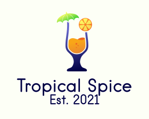 Tropical Orange Juice  logo design