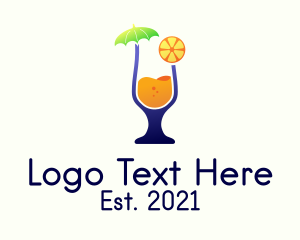 Drinking - Tropical Orange Juice logo design