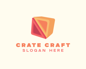 Crate - 3D Crate Cube logo design