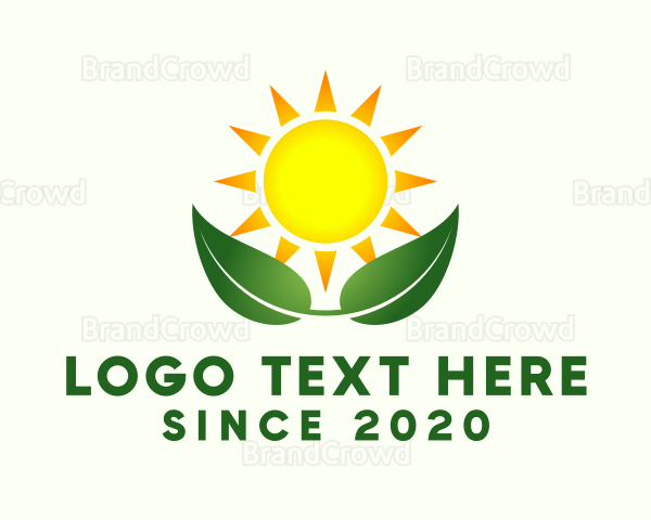 Organic Plant Sprout Farming Logo