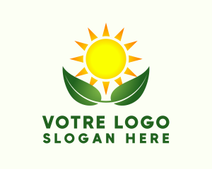 Organic Plant Sprout Farming Logo