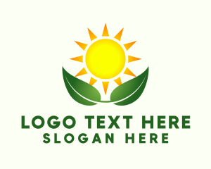 Organic Plant Sprout Farming Logo