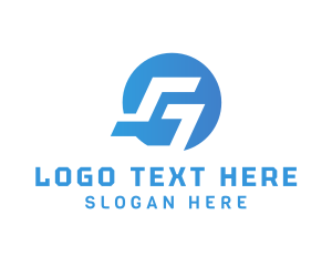Masculine Blue Letter G  Logo