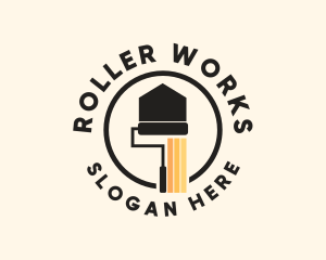 Home Paint Roller logo design