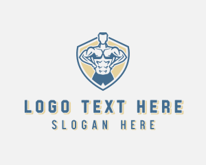Crossfit - Muscle Workout Fitness logo design