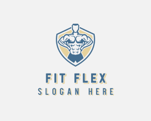 Muscle Workout Fitness logo design