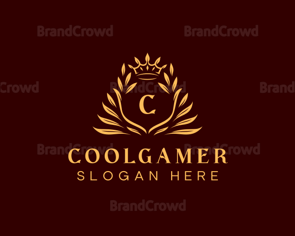 Luxury Crown Wreath Logo