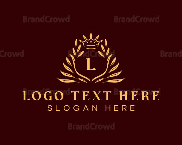 Luxury Crown Wreath Logo