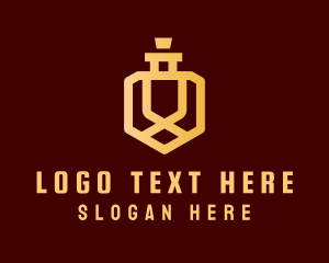 Glam - Golden Deluxe Perfume logo design