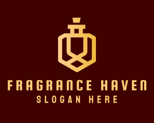 Golden Deluxe Perfume logo design