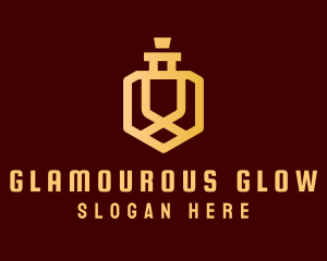 Glamourous - Golden Deluxe Perfume logo design
