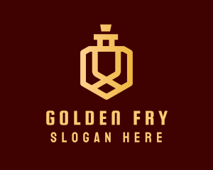 Golden Deluxe Perfume logo design