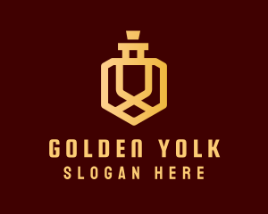 Golden Deluxe Perfume logo design