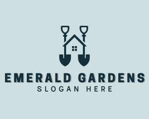 Home Garden Shovel logo design