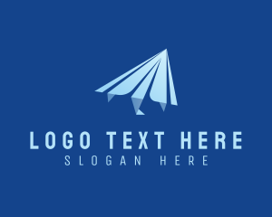 Cargo Aircraft - Paper Plane Travel logo design