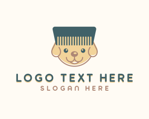 Grooming - Puppy Dog Comb logo design