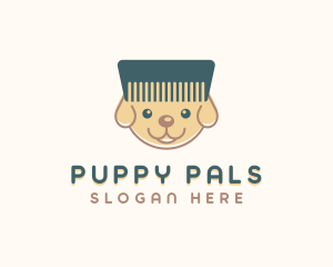 Puppy - Puppy Dog Comb logo design