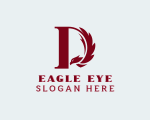 Eagle Falcon Aviation Letter D logo design