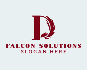 Eagle Falcon Aviation Letter D logo design