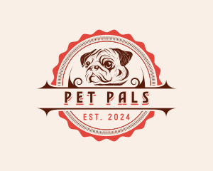 Pug Dog Pet logo design