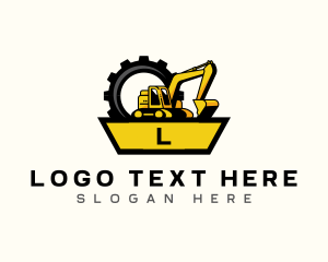 Excavator Industrial Construction Logo