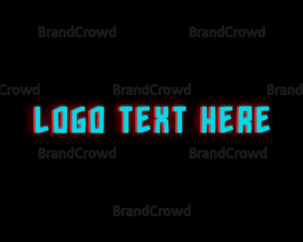 Dark Neon Wordmark Logo