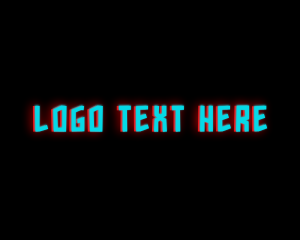 Influence - Dark Neon Wordmark logo design