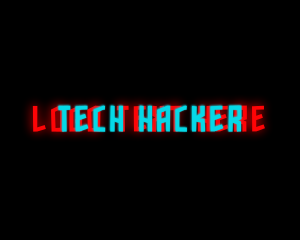 Hacking - Dark Neon Wordmark logo design