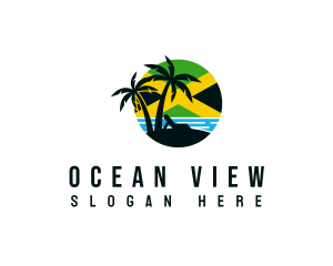 Jamaican Beach Resort logo design