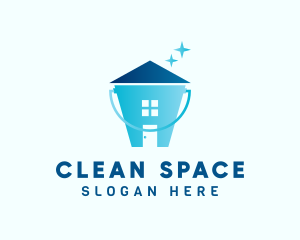 Tidy - House Cleaning Bucket logo design