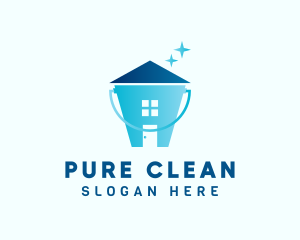 House Cleaning Bucket logo design