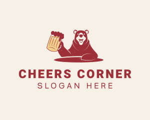 Booze - Grizzly Bear Beer logo design