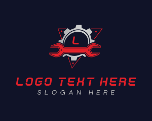 Emblem - Industrial Gear Wrench logo design