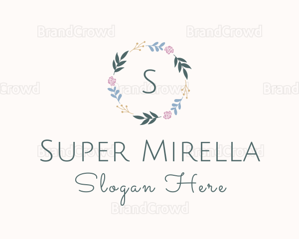 Decorative Floral Wreath Logo