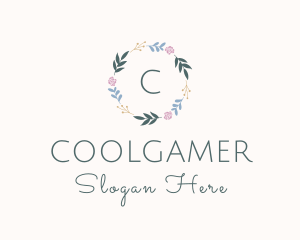 Decorative Floral Wreath Logo