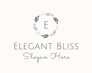 Decorative Floral Wreath Logo