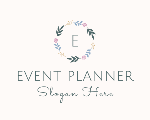 Decorative Floral Wreath Logo