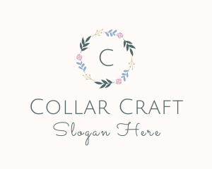 Decorative Floral Wreath logo design