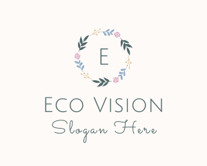 Decorative Floral Wreath logo design